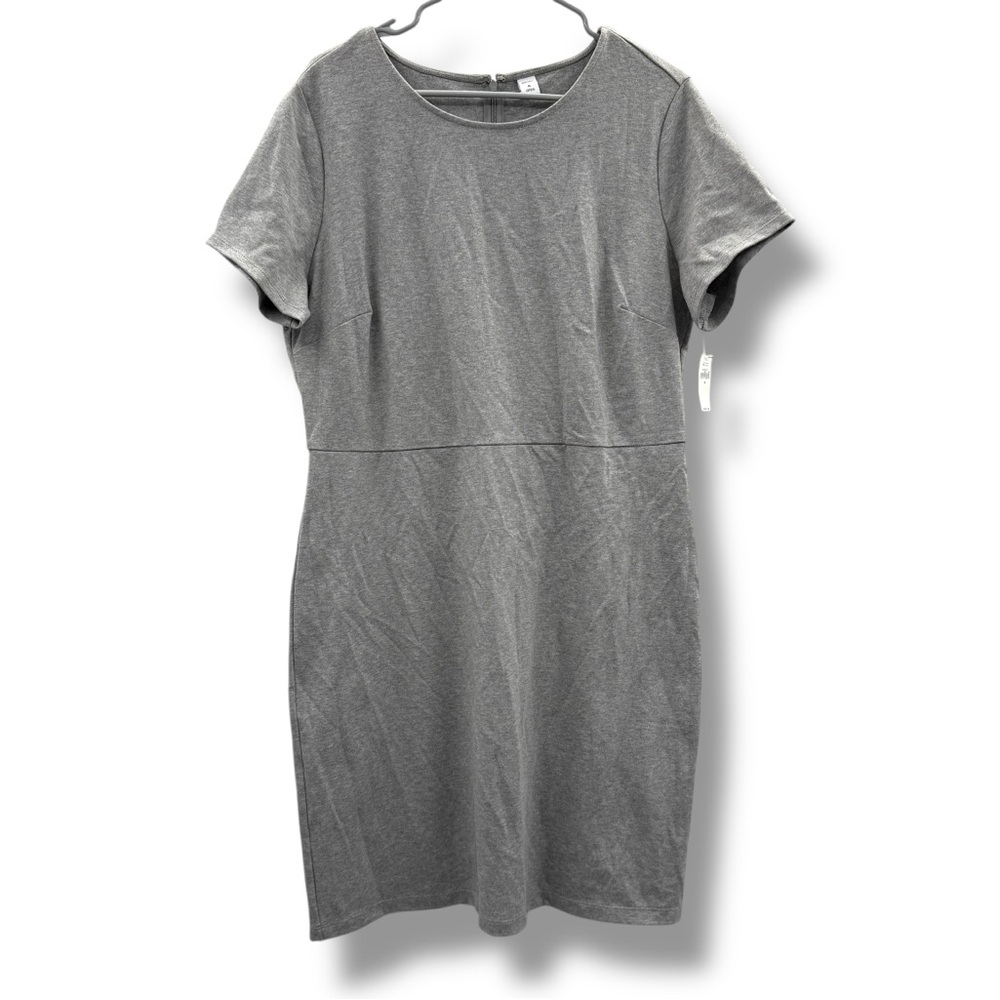 Old Navy NWT Sheath Dress Women's Size XL Heather Gray Short Sleeve Knee Length